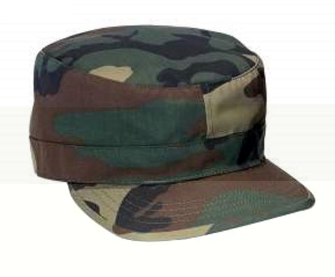 Adjustable Military Fatigue Cap Hat - Adult Mil-Spec Solid & Camo Patr ...