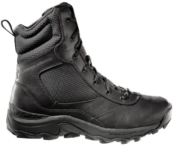 Men's Under Armour Black Side Zip Tactical Boot - UA Molded Ortholite ...