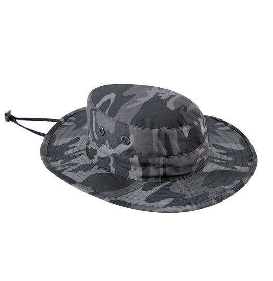 Midnight Blue Camo Boonie Hat With Adjustable Chin Strap & Branch Loop –  Grunt Force