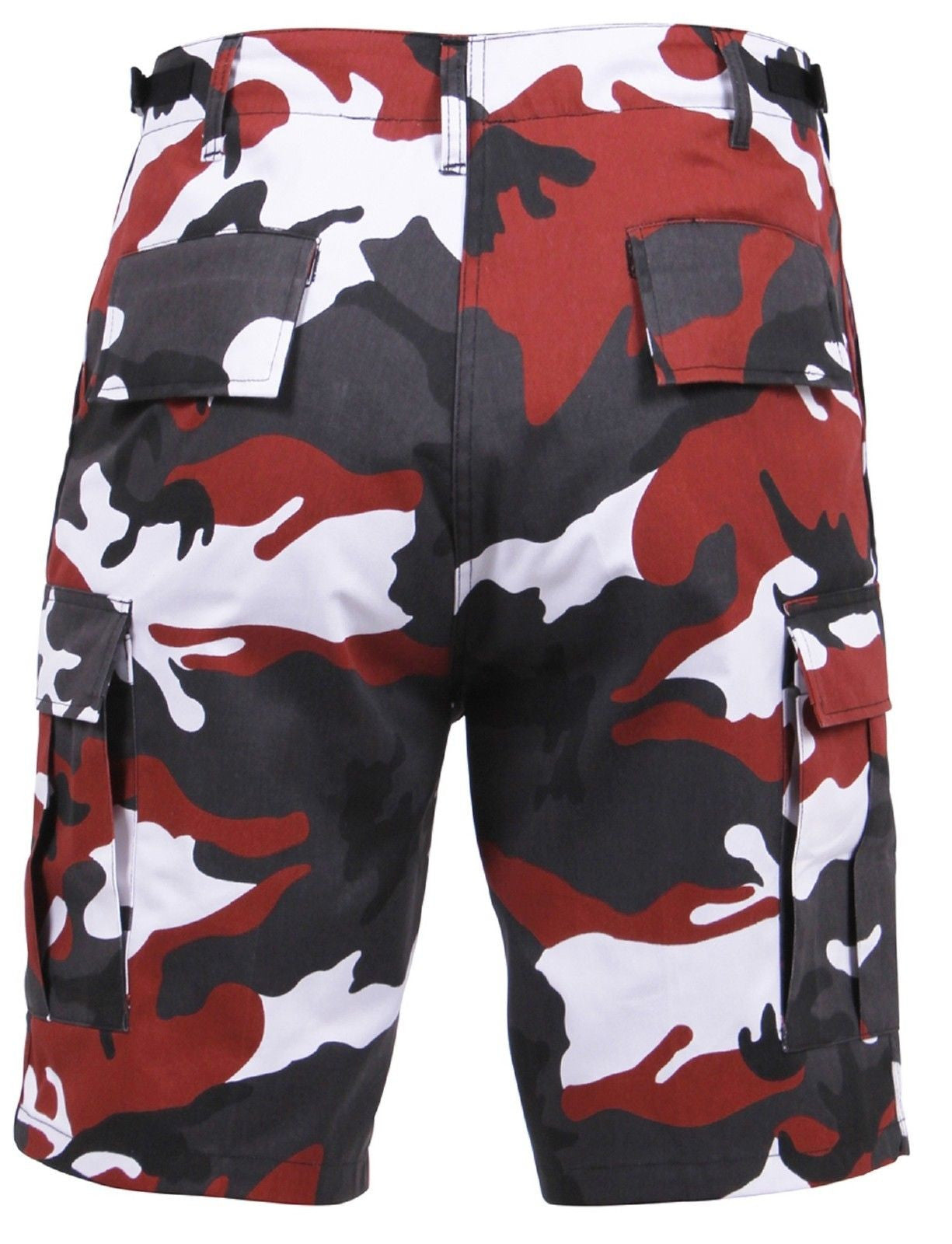 mens black camo cargo shorts