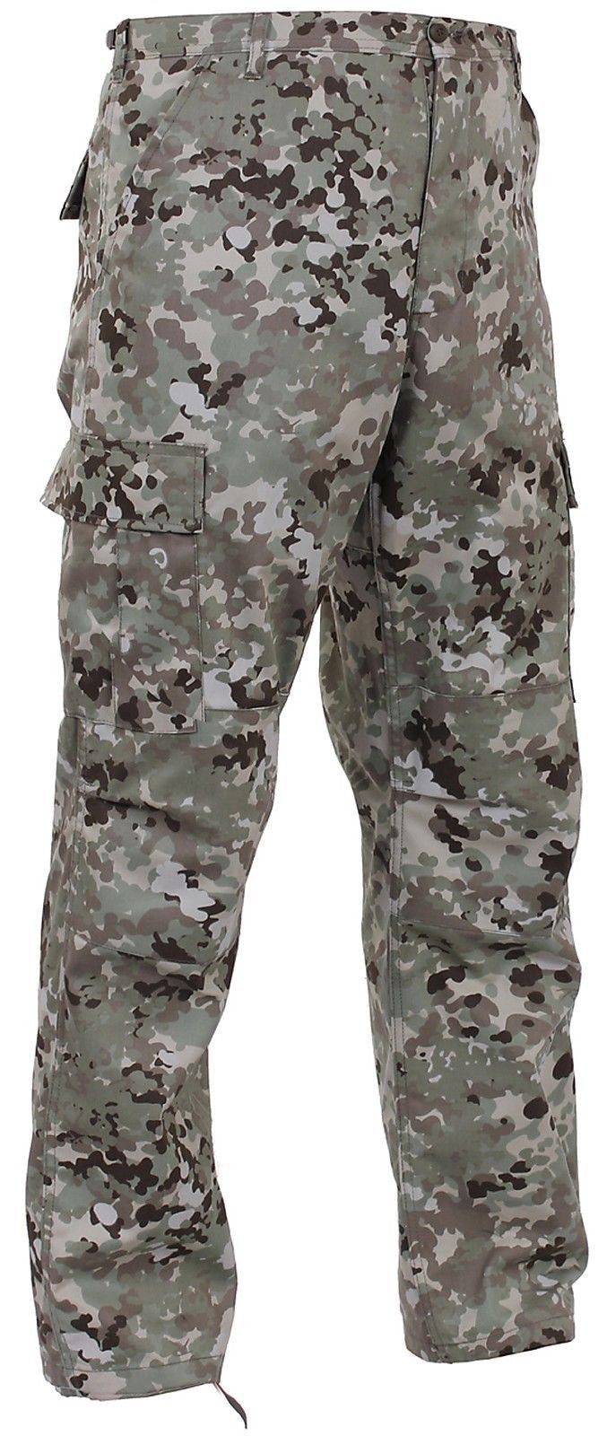 Men's Total Terrain Camo BDU Cargo Pants - Military Style Tactical Pan ...