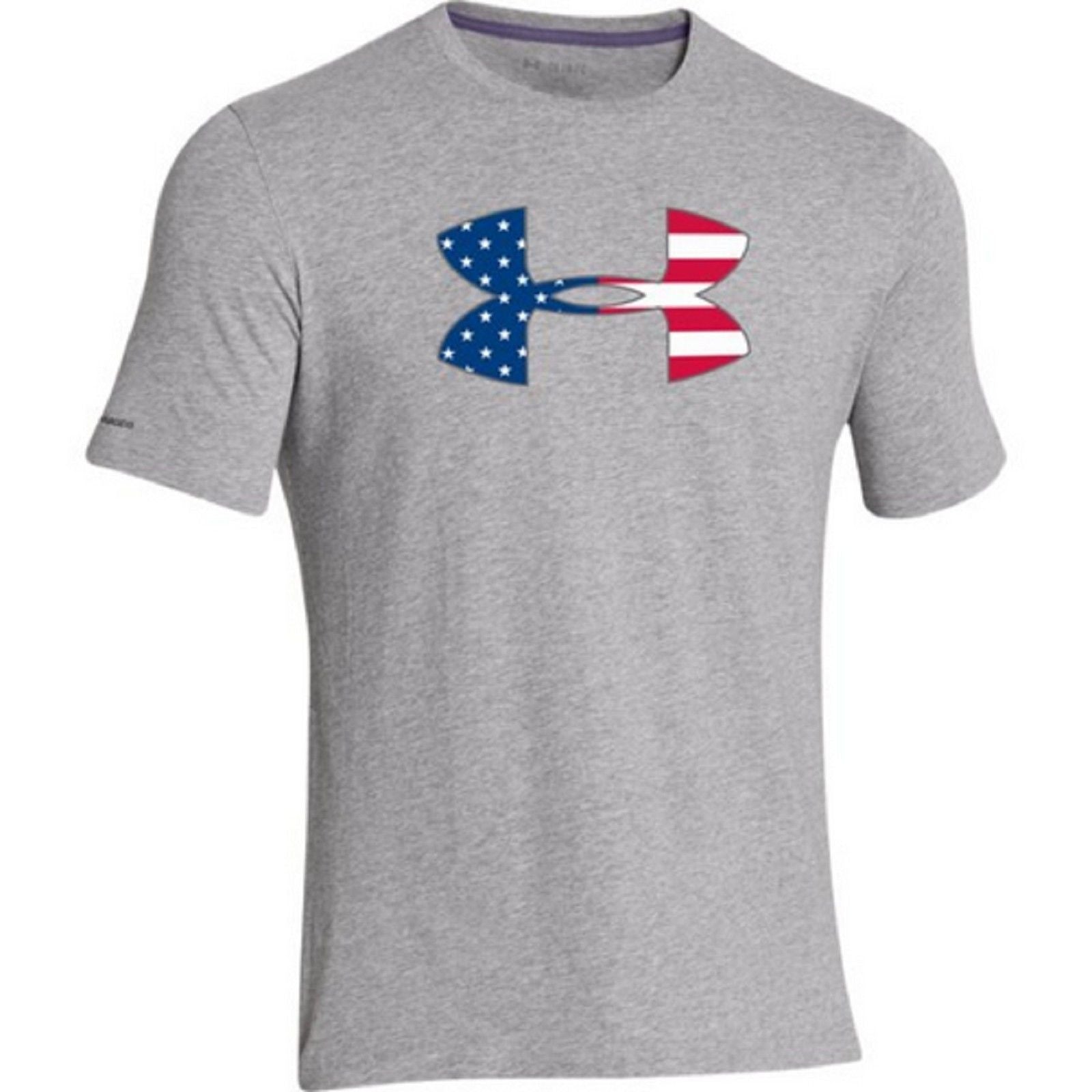Under Armour USA Flag UA Logo T-Shirt - Men's Patriotic American Flag ...