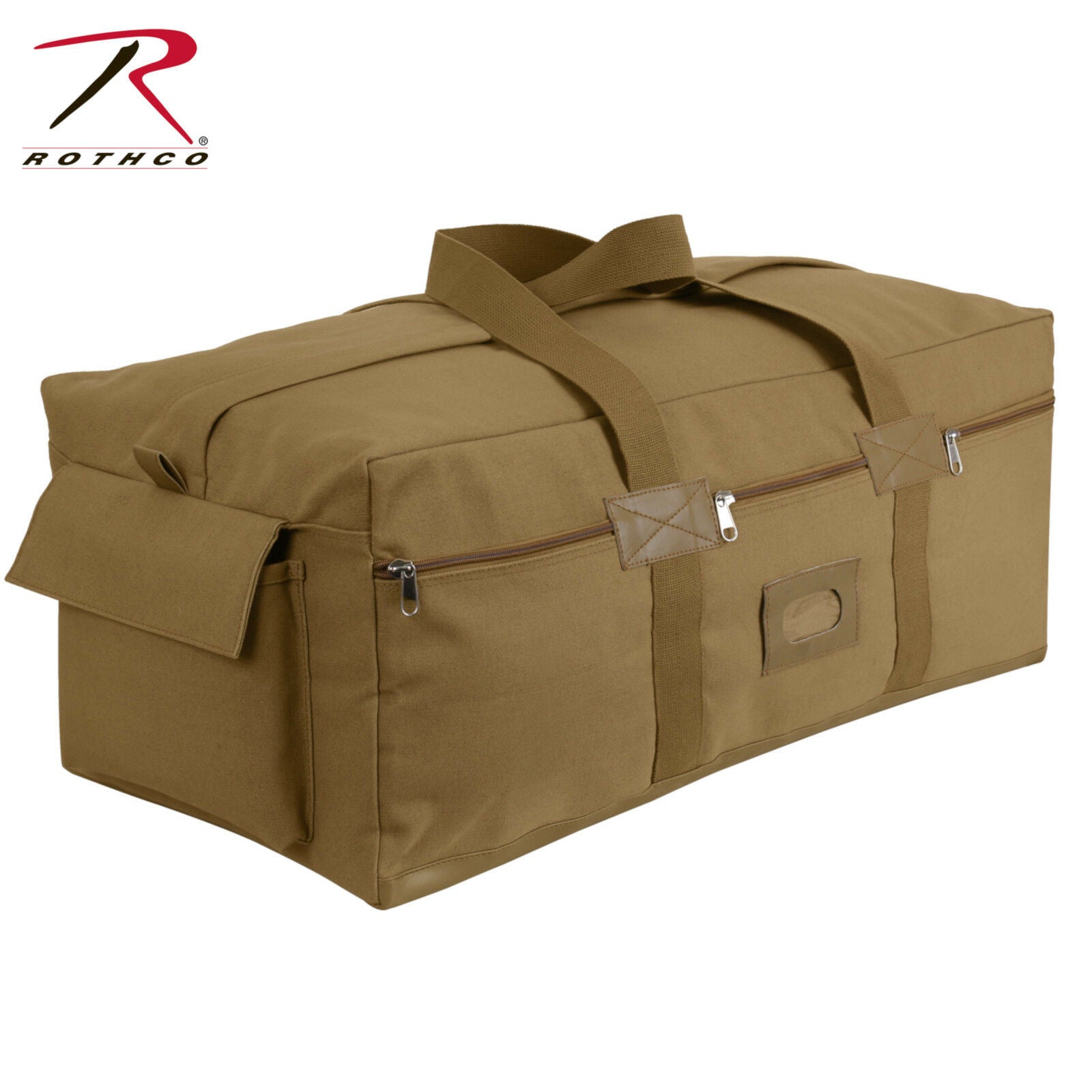 Coyote Brown Canvas Israeli Type Duffle Bag - Extra Large Military Arm – Grunt Force