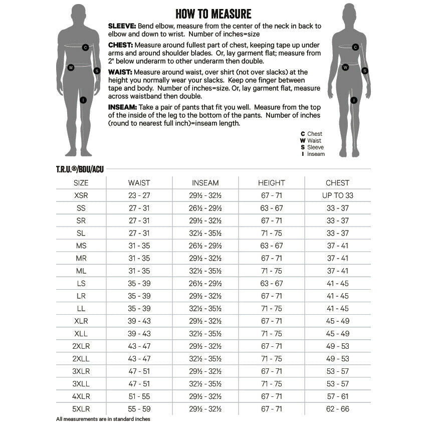 Army Ocp Sizes - Army Military