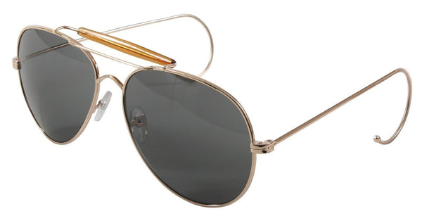 Military Air Force Pilot Style Sunglasses Rothco Gold Frame Sun Glas