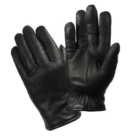 Cold Weather Insulated Leather Police Black Dress Tactical Gloves ...