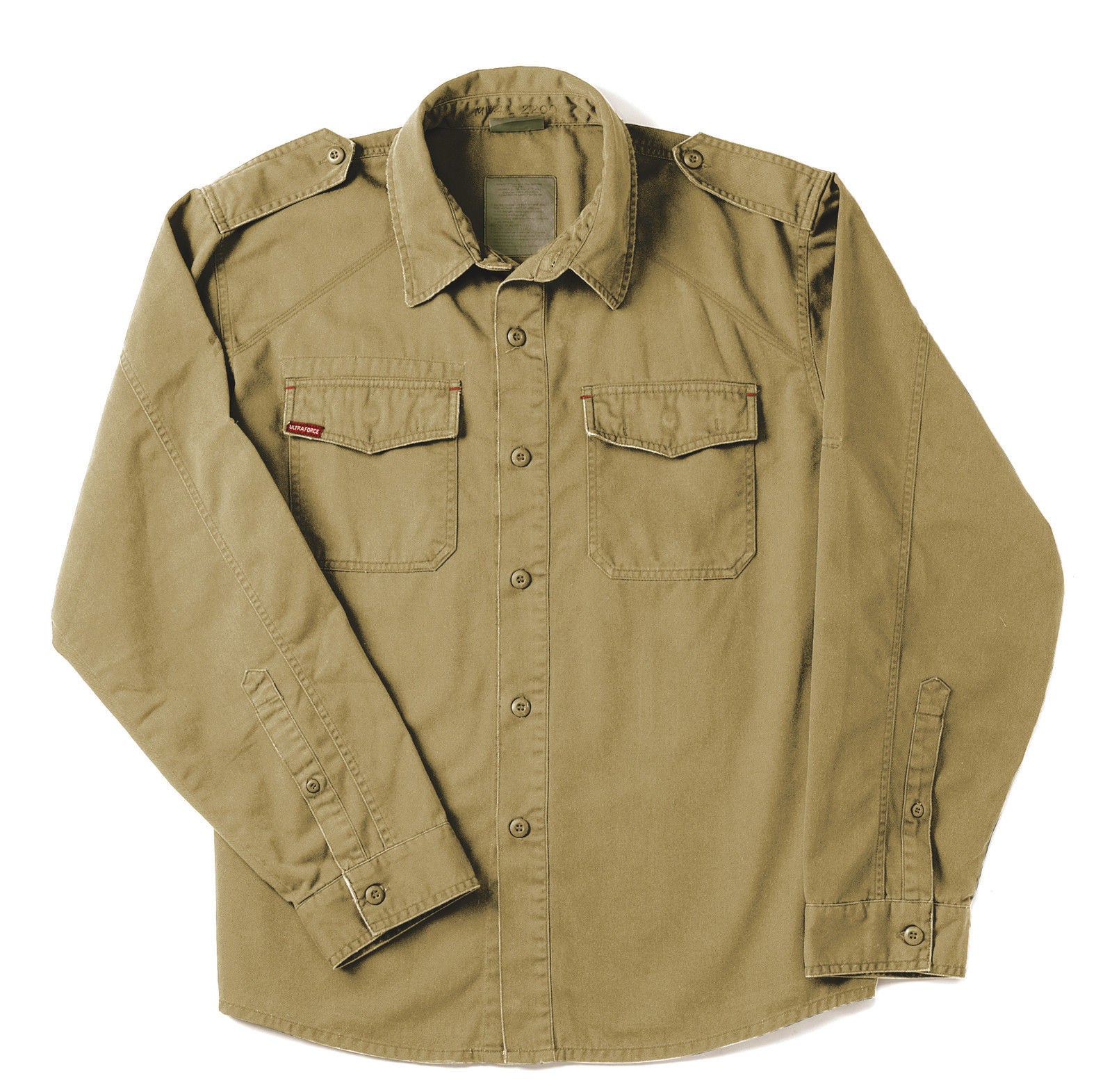 Vintage Fatigue Shirt Soft Cotton Retro Button Front Camo Military Shi ...