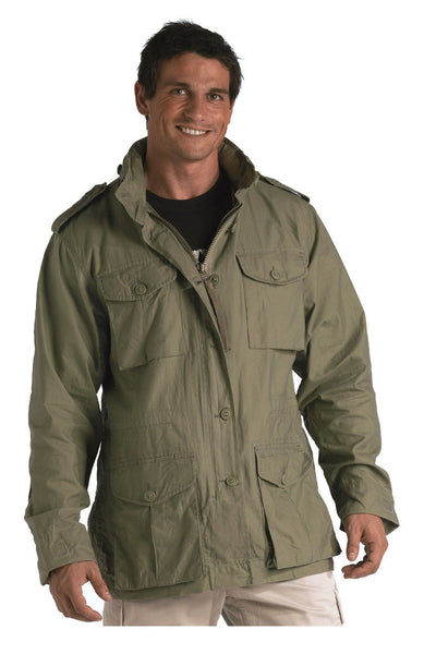 Mens Lightweight Vintage Field Jacket Rothco Tactical M-65 Cotton Coat ...
