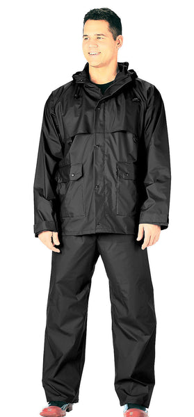 Microlite Rainsuits -2-Piece PVC Coated Nylon Rain Suit - Navy or Blac ...