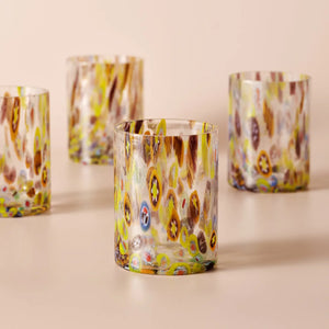 8 oz Confetti Glass Tumbler Set - Of Earth & Salt