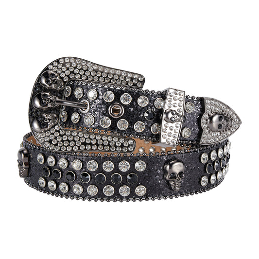 Premium Strap Men Women Fashion Bling Bling Rhinestones Crystal Diamond  Belts