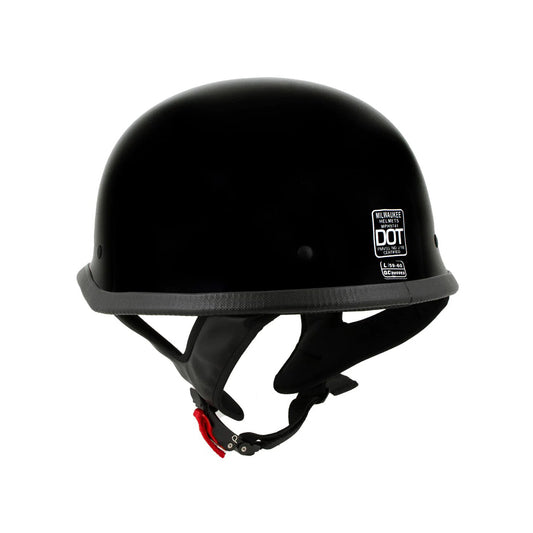 Milwaukee Helmets Matte Black 'Polo' Half Face Motorcycle Helmet