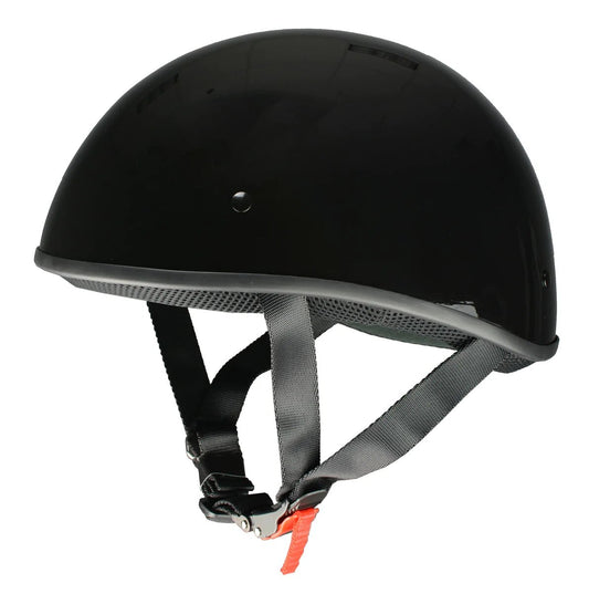 Detour Helmets D.O.T. Flat Black Half Helmet for Motorcycle Riders