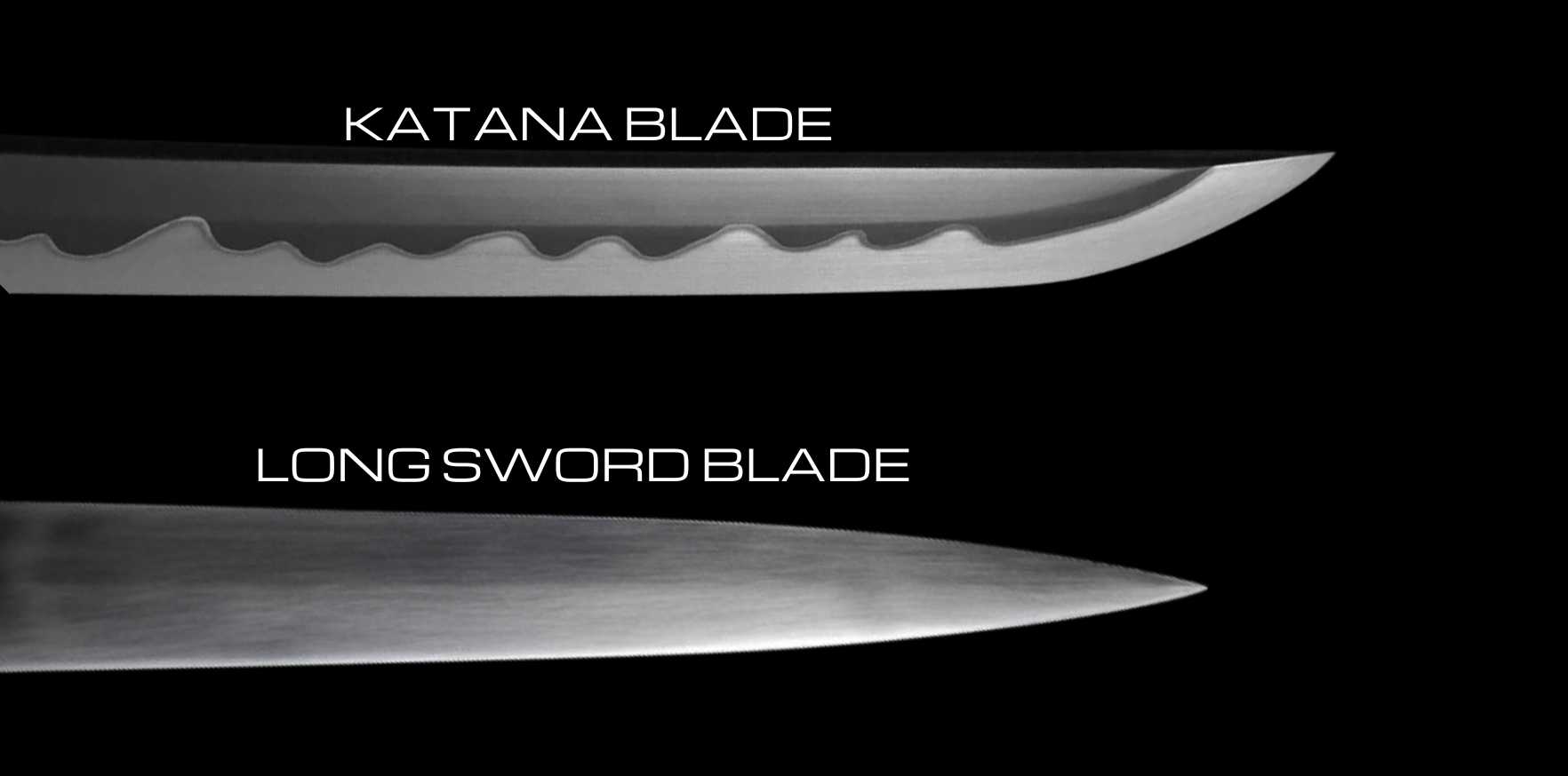 hoja de katana vs espada larga