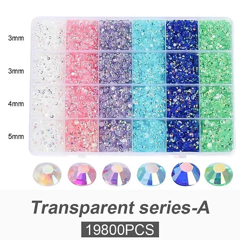 Rainbow Transparent Rhinestone Bundle
