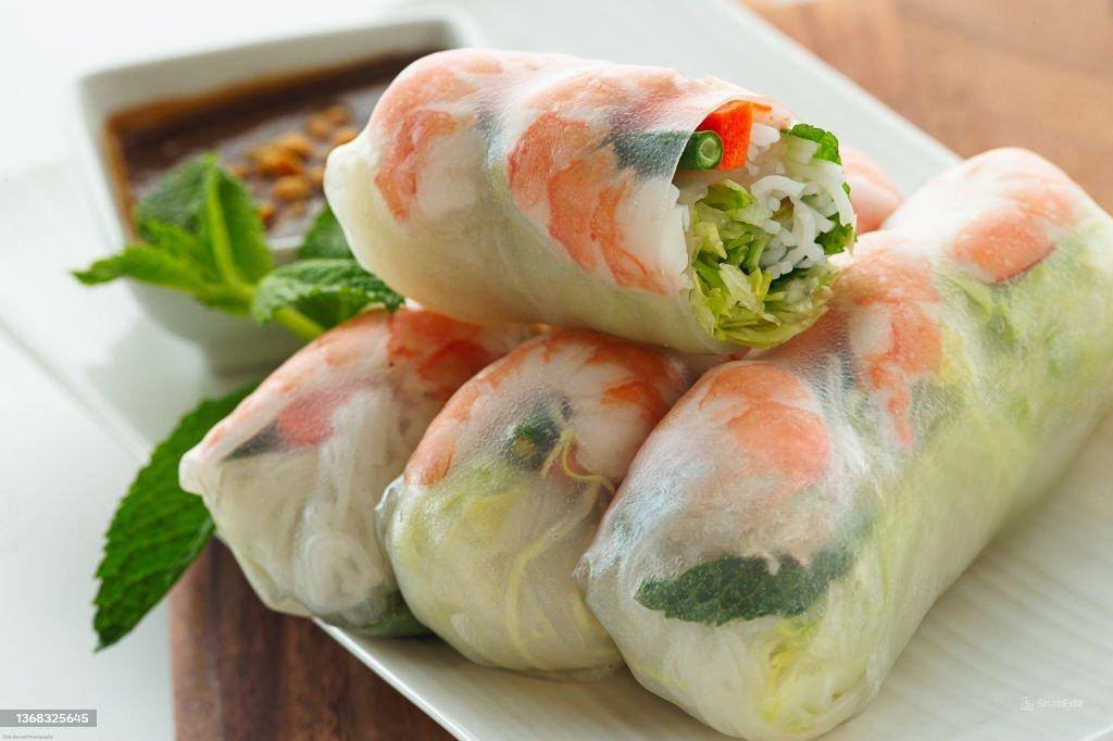 Spring rolls are a popular dish in Vietnam.