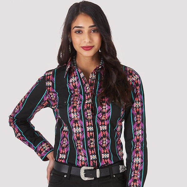 Top Women's (LW001RA) - Wrangler® Western Fashion Shirt Multi – OK