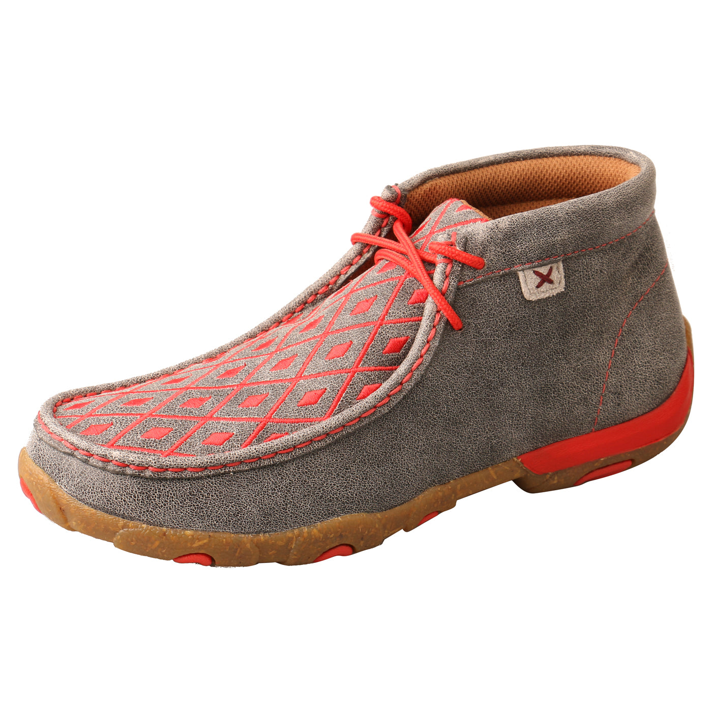 Twisted X Women s Chukka Driving Moc Woven Grey and Grey