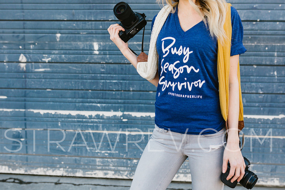 busy season survivor. Photographer t-shirt. Wedding photographer tshirt