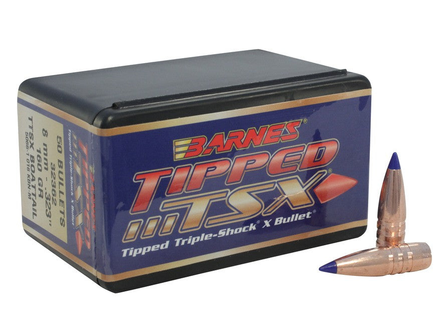 Barnes Tipped Triple Shock X Bullets 323 Caliber 8mm 323