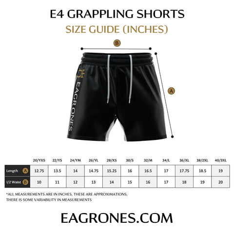 Eagr-Ones-E4-Fight-shorts-size-list