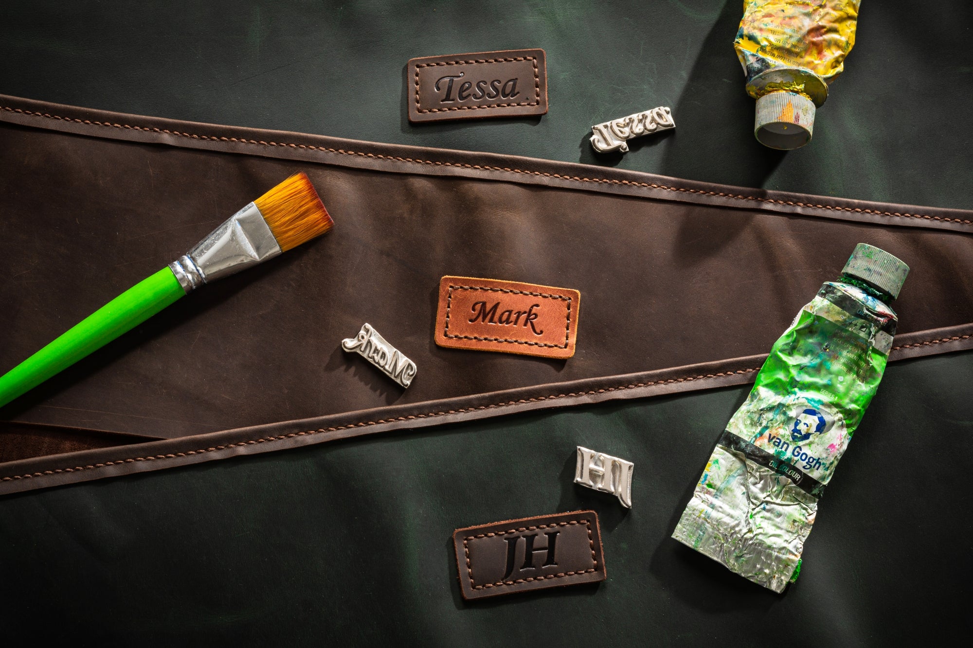 personalized leather gifts for artis and painters