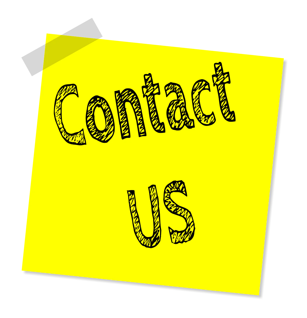 Contact us post-it