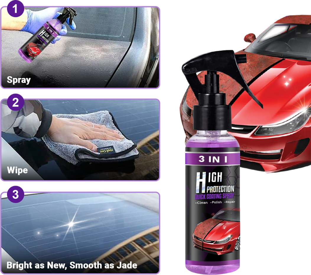  liucocotos Teepors Car Coating, Newbeeoo 3 in 1 High Protection  Quick Car Coating Spray, 3 in 1 Ceramic Car Coating Spray, Car Coating  Agent Nano Spray (1PC 30ML) : Automotive