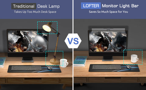 Monitor Light Bars and traditional desk lamps