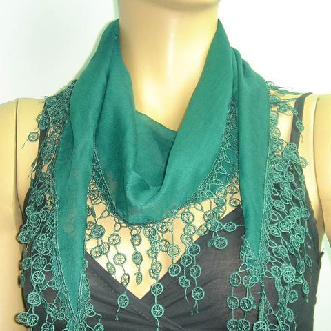 scarves with lace edging