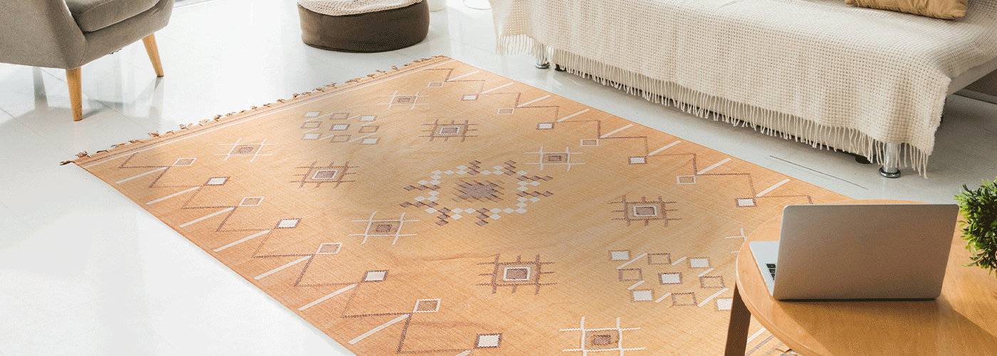 Hand-Knotted Cotton Coral Contemporary Modern Flat Weave Rectangular Area Rugs