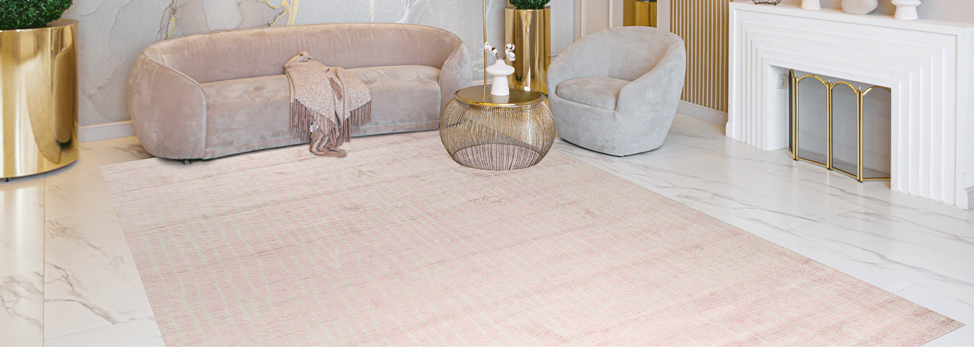 Stylish and Elegant Pink Transitional Contemporary Moroccan Hand-Tufted Wool Rectangle Area Rugs
