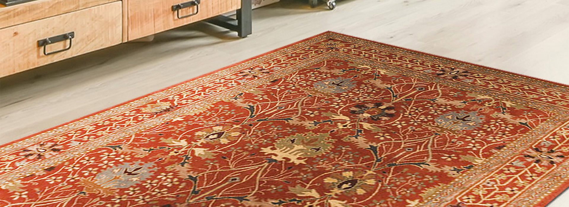 Stylish Hand-Tufted Wool Rust Traditional Oriental Morris Indoor Rectangular Area Rugs