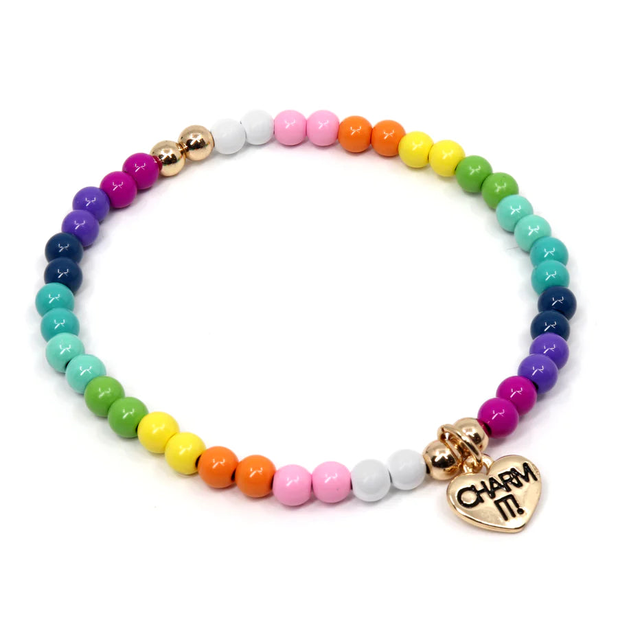 Charm It! Pastel Bead Stretch Bracelet