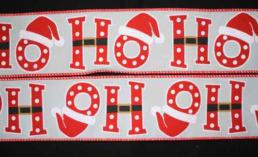 Santa Christmas Ribbon - 2 1/2 inch Printed Wired Ribbon – Flippin Ribbon  Crafts