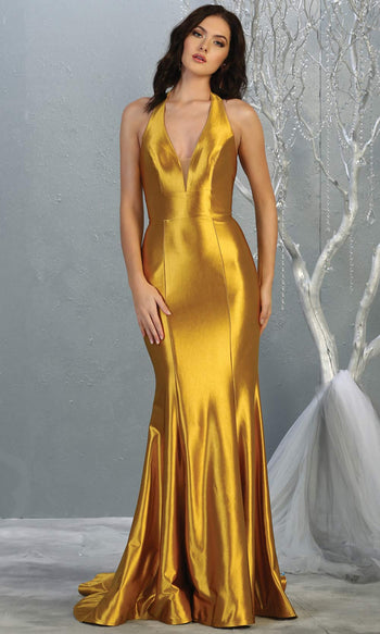 Itsmilla Off-the-shoulder Gold Satin Formal Evening Gowns Mermaid Satin  Plus Size Bridesmaid Party Dresses For Vestidos De Noche - Evening Dresses  - AliExpress