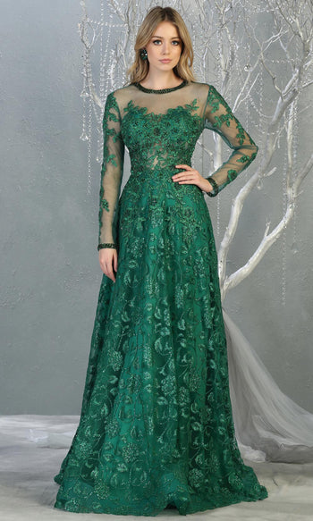 Green Evening Dress, Reception Dress, Green Sequin Dress