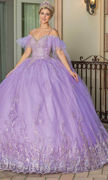 Formal Dress: 61094. Long Lavender Gown, Sweetheart Neckline