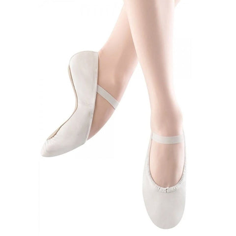 white leather ballet shoes