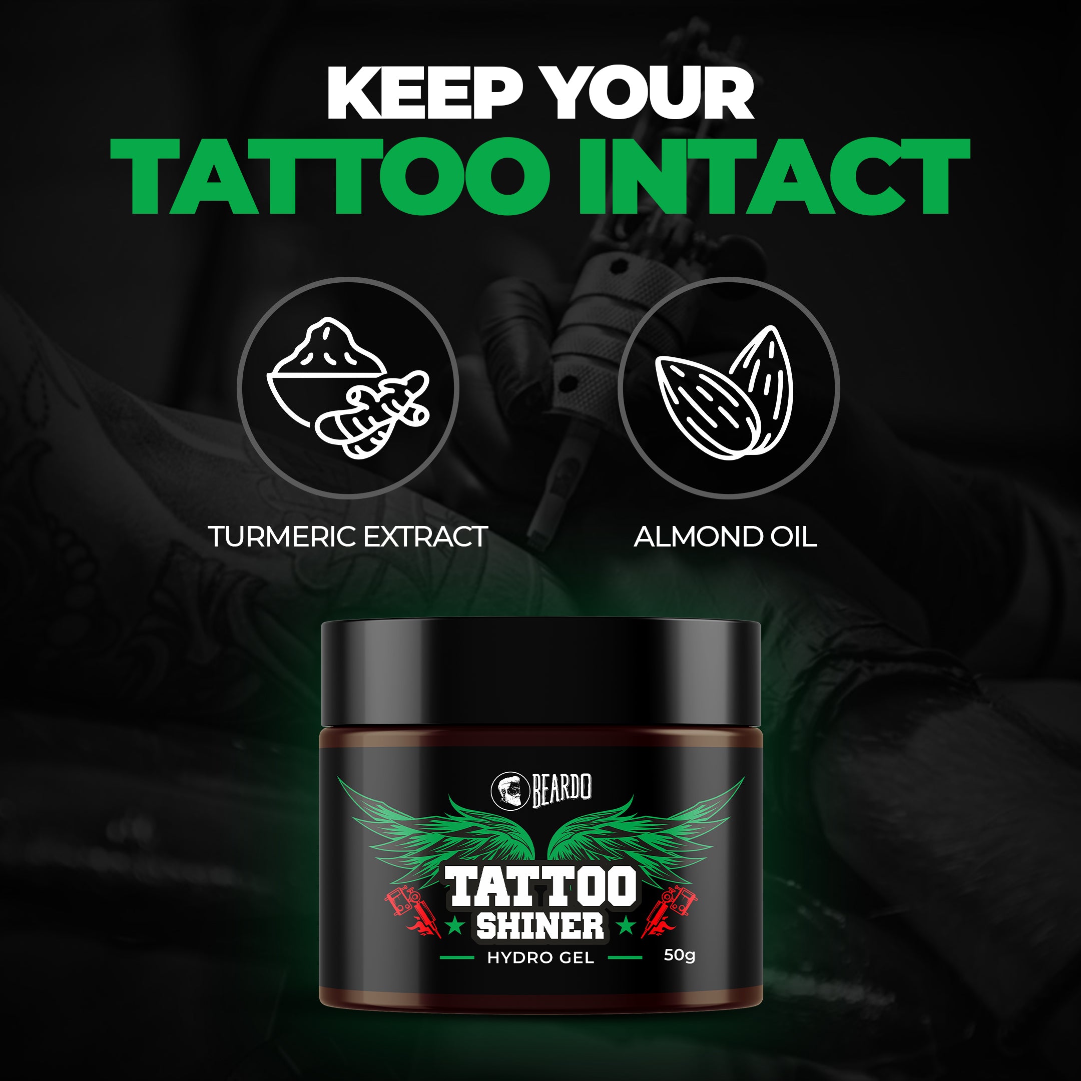Tatoo shiner  How to care tattoo  Hydro gel  Beardo Tattoo shine gel  review in hindi  YouTube