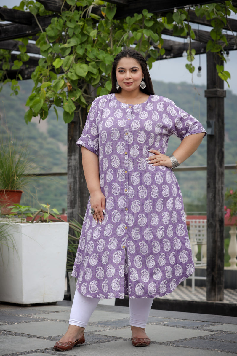 Rayon Foil Print A-line Rayon Kurti for Plus Size Women's, Cotton Kurti  With Side Pocket, Dailywear Cotton Kurtis for Ladies, Gift for Her - Etsy