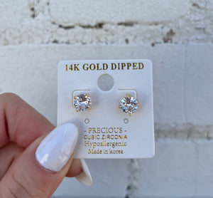 14k Gold Dipped Earring - Silver - Exotic Sole