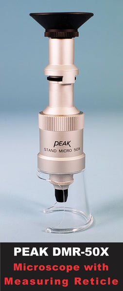 PEAK DMR-50X MICROSCOPE (PEAK 2008-50) WITH MEASURING RETICLE