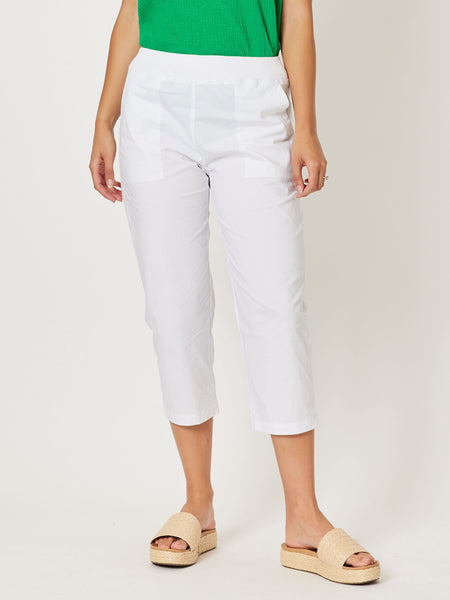 Womens Eric Bompard Pants And Leggings  Cotton and linen pegged pants  Chamomile < Noplanxing