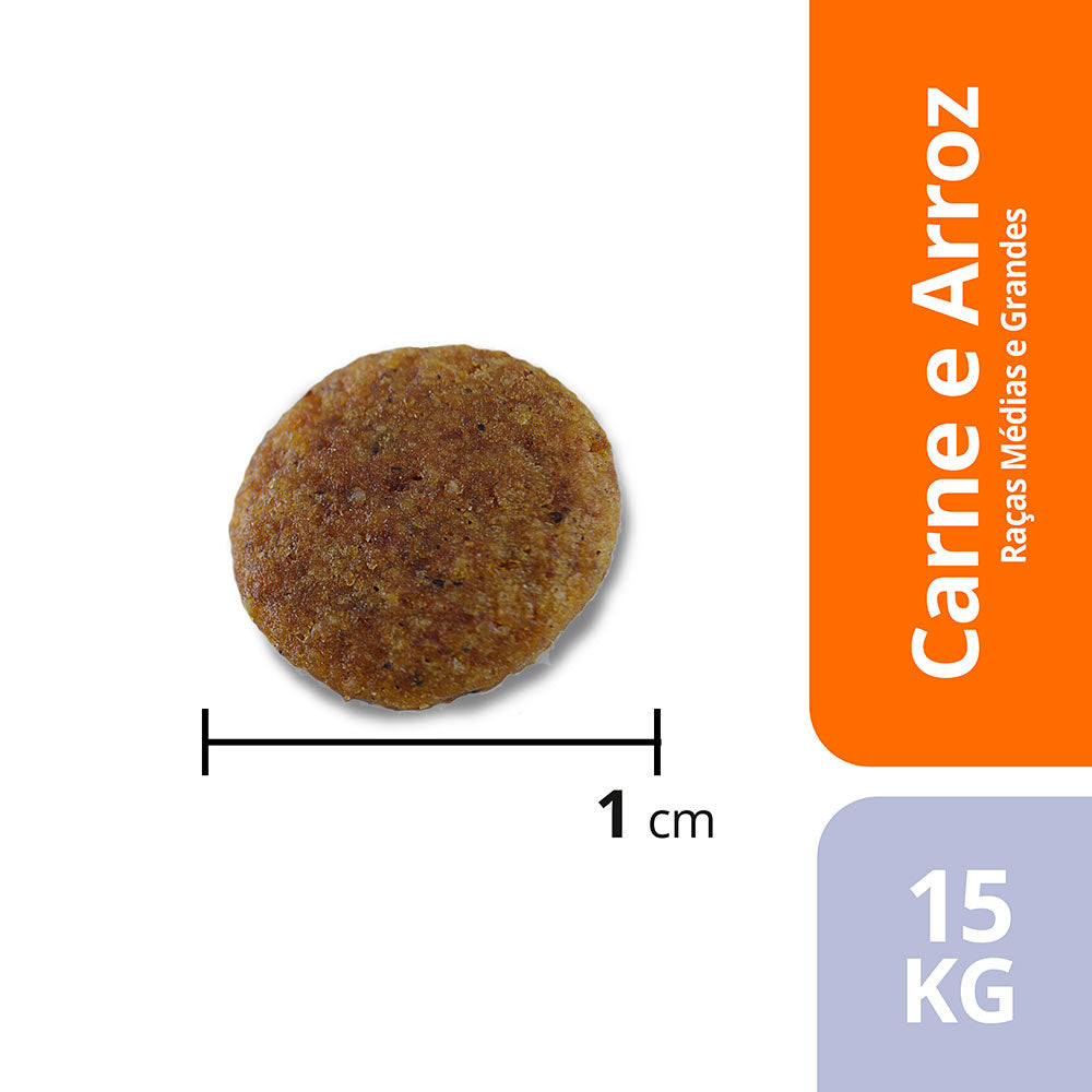Ração Max para Cães Adultos de Porte Médio e Grande Sabor Carne e Arroz 4