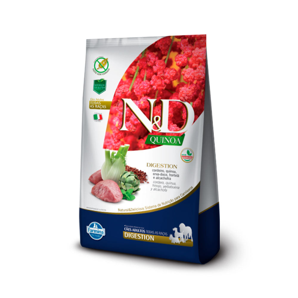 Ração Quinoa N&D para Cães Adultos Digestion sabor Cordeiro 1
