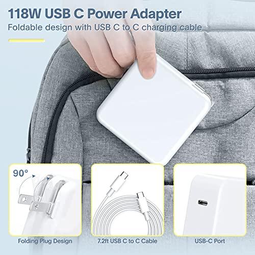 Mac Book Pro Charger - 118W USB C Charger Fast Charger for MacBook Pro,  MacBook Air, iPad Pro, Samsung Galaxy and All USB-C Devices, 7.2ft USB C to  C Cable 