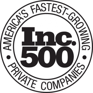 INC. 500 award badge that says: 'Americas's Fastest-Growing Private Companies