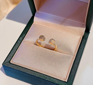 Square Stone Ring - Lizzie Liz