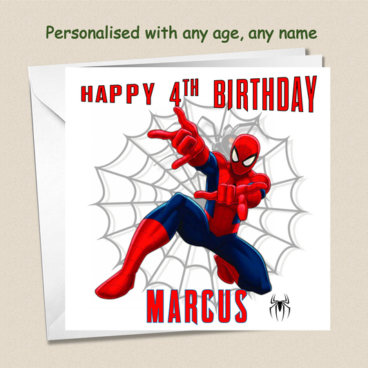 Personalised Spiderman Birthday Cards – MOglie